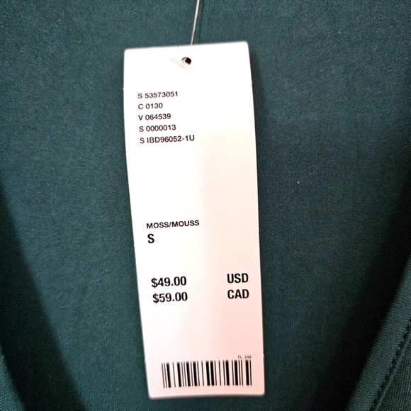 Urban Outfitters New Womens Tiered Mini Dress Small Jersey Green V-neck New Soft - Picture 6 of 9